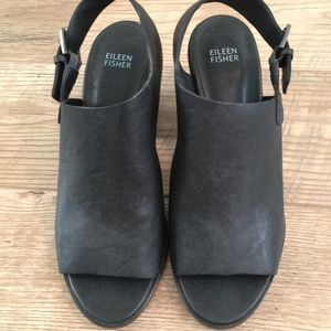 EILEEN FISHER black sandals